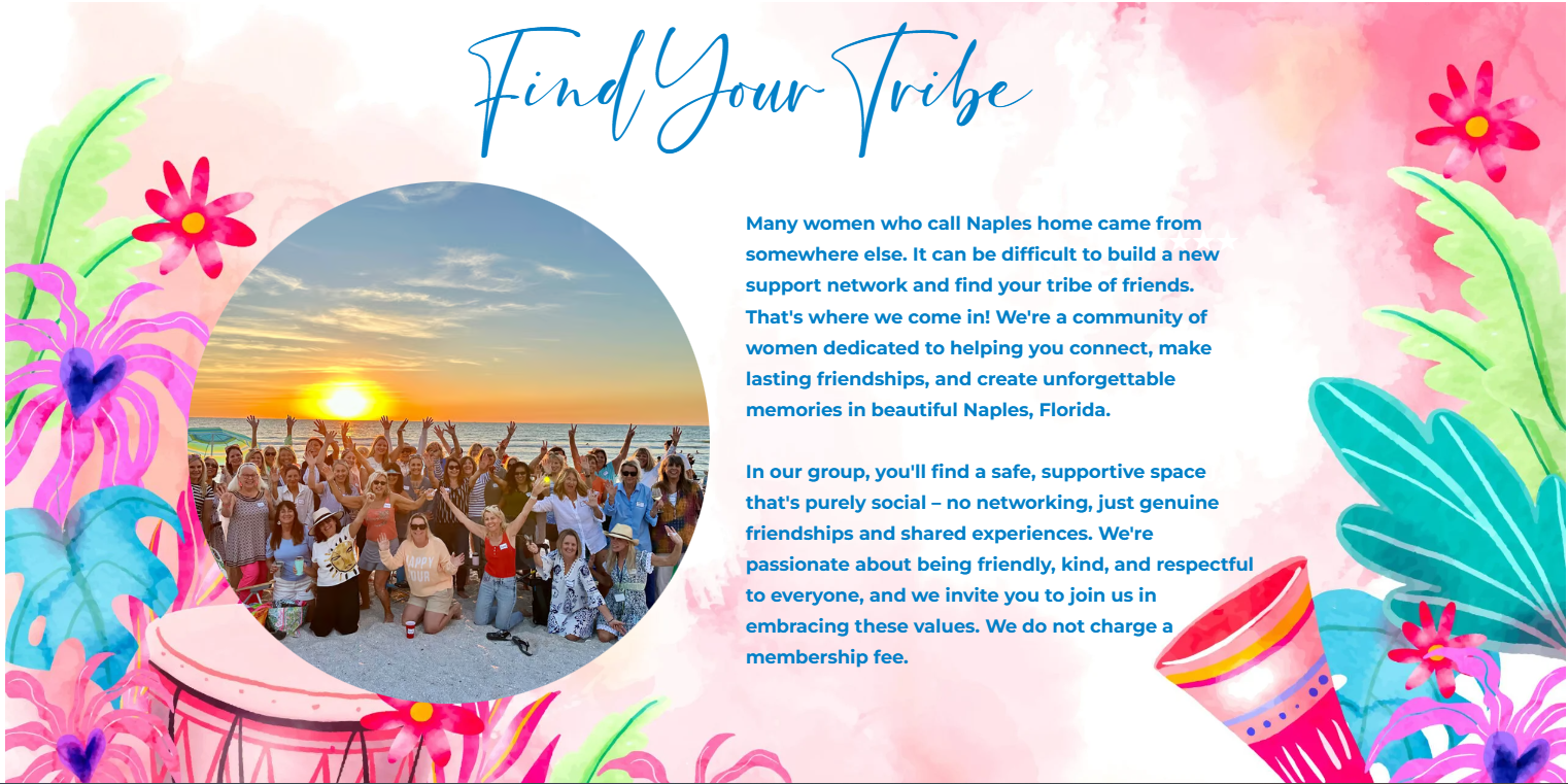 Find your tribe, Naples Ladies Social Group